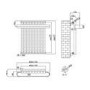 Gunmetal Single Panel Radiator with Brass Towel Bar 600 x 600mm - Iraya