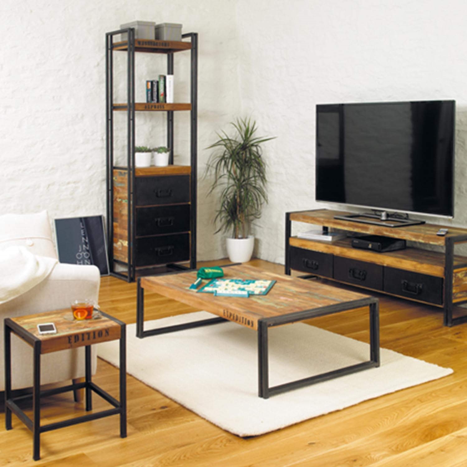 Baumhaus Urban Chic Bookcase With Drawers - Furniture123