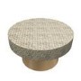 Gold & White Round Patterned Coffee Table - Iris