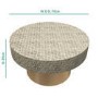Gold & White Round Patterned Coffee Table - Iris