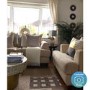 Gold & White Round Patterned Coffee Table - Iris