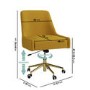 Mustard Fabric Swivel Armless Office Chair - Iris