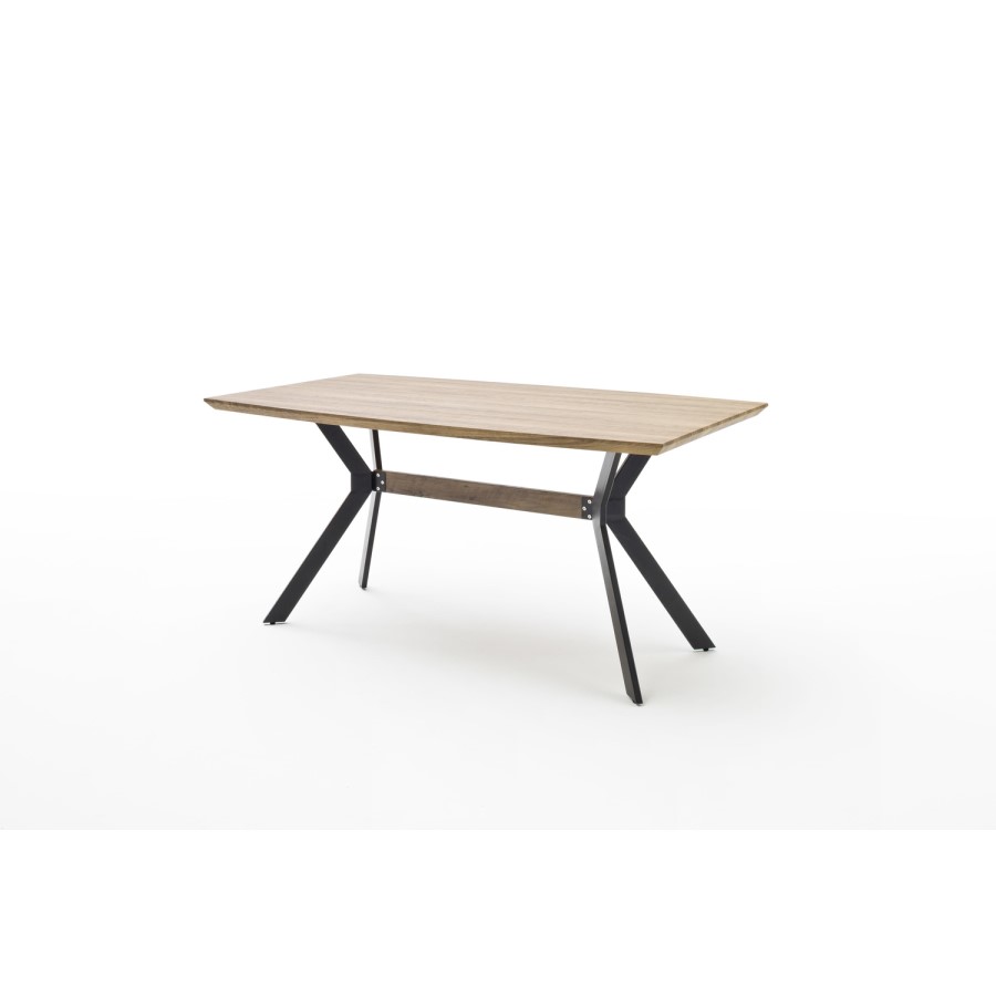 GRADE A1 - Issac Industrial Reclaimed Effect Wood Top Dining Table