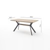 GRADE A1 - Issac Industrial Reclaimed Effect Wood Top Dining Table