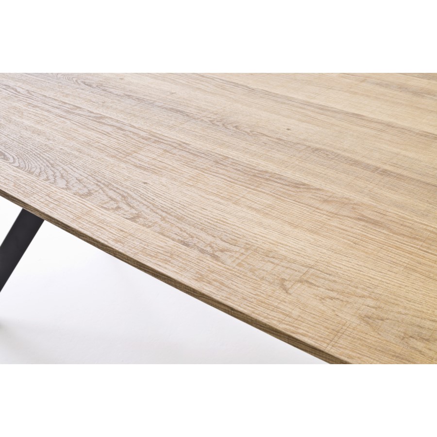 GRADE A1 - Issac Industrial Reclaimed Effect Wood Top Dining Table