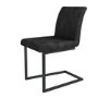 Issac Pair of Industrial Dining Chairs- Vintage Grey Faux Leather