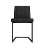 Issac Pair of Industrial Dining Chairs- Vintage Grey Faux Leather