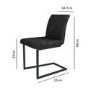 Issac Pair of Industrial Dining Chairs- Vintage Grey Faux Leather
