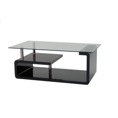 Wilkinson Furniture Isis Black Coffee Table With Glass Top | Yaveo