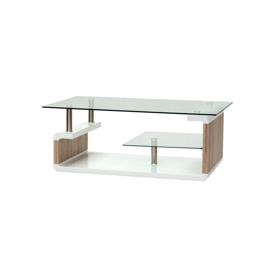 Wilkinson Furniture Isis Oak Coffee Table with Glass Top
