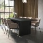 ALMOST PERFECT - Beige Velvet Curved Dining Chair - Isla