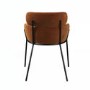 Set of 4 Rust Velvet Curved Dining Chairs - Isla