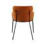 Set of 4 Rust Velvet Curved Dining Chairs- Isla