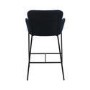 Navy Velvet Curved Kitchen Stools - Set of 2 - Isla