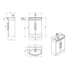 White Free Standing Bathroom Vanity Unit &amp; Basin - W600mm