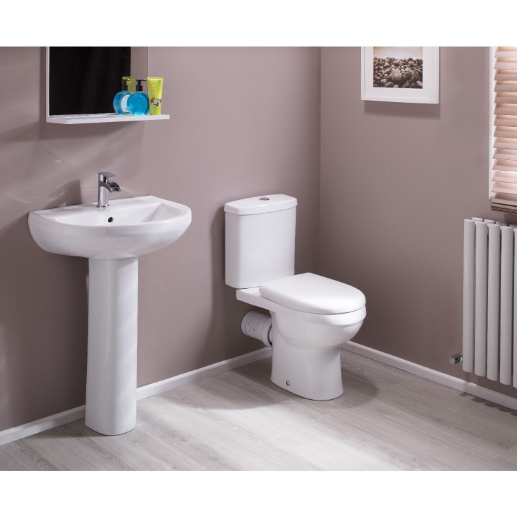 Close Coupled Toilet with Soft Close Seat- Rounded - Davana