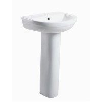 Full Pedestal Basin - 1 Tap Hole - Rounded - Davana