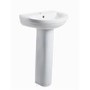 Full Pedestal Basin - 1 Tap Hole - Rounded - Davana
