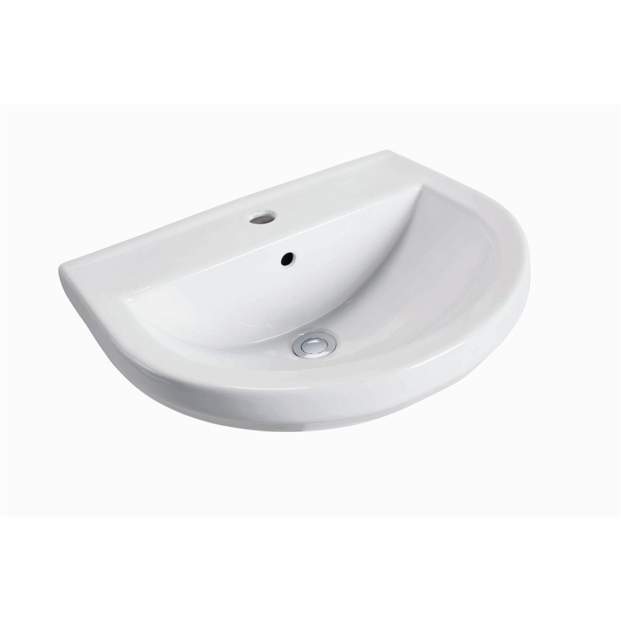 Full Pedestal Basin - 1 Tap Hole - Rounded - Davana