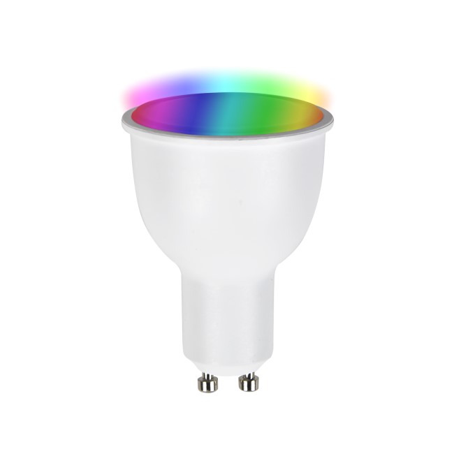 electriQ Dimmable Smart Colour WIFI LED Spotlight Bulb with GU10 fitting 70mm - Alexa & Google Home compatible