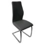 Vida Living Pair of Irma Cantilever Dining Chairs in Black Faux Leather