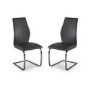 Vida Living Pair of Irma Cantilever Dining Chairs in Grey Faux Leather