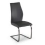 Vida Living Pair of Irma Cantilever Dining Chairs in Grey Faux Leather