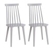 Isla Pair of Grey Wooden Dining Chairs 