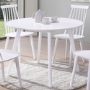 White Wooden Round Dining Table - Isla