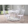 White Wooden Round Dining Table - Isla