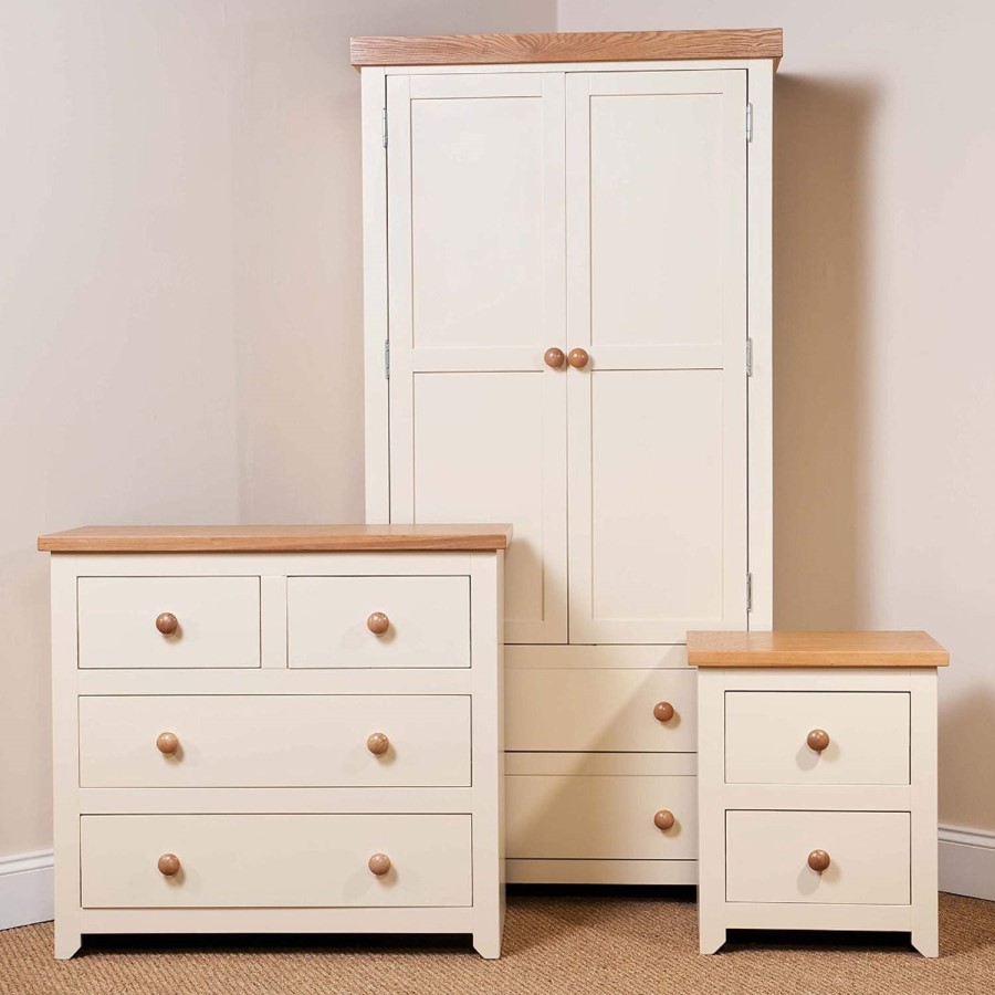 Town 2 Door 2 Drawer Wardrobe in Cream