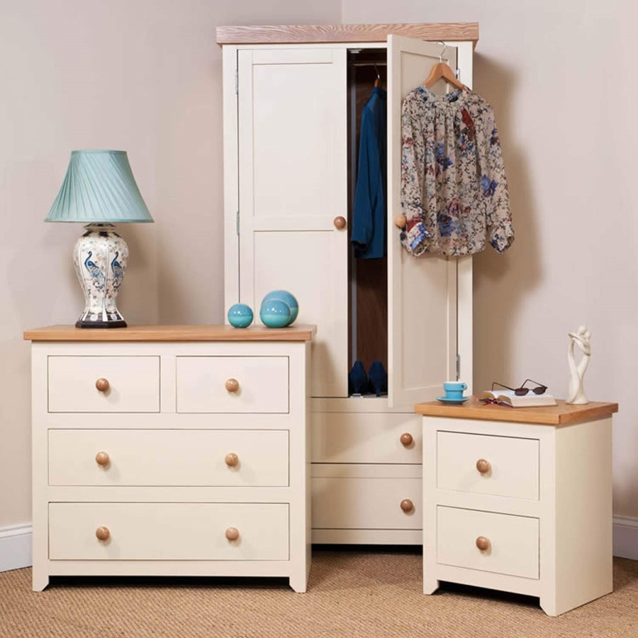 Town 2 Door 2 Drawer Wardrobe in Cream