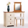 Town Single Pedestal Dressing Table in Cream