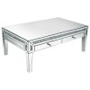 GRADE A1 - Mirrored Coffee Table with Drawers &amp; Crystal Finish - Jade Boutique