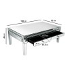 GRADE A1 - Mirrored Coffee Table with Drawers &amp; Crystal Finish - Jade Boutique