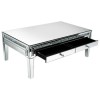 Large Rectangular Glass Coffee Table with Drawers - Jade Boutique