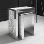 Crushed Diamond Mirrored Nest of Side Tables - Jade Boutique