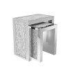 Crushed Diamond Mirrored Nest of Side Tables - Jade Boutique
