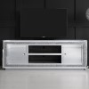 GRADE A2 - Mirrored Crushed Diamond TV Unit - TV&#39;s up to 65&quot; - Jade Boutique