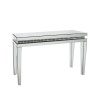 GRADE A1 - Narrow Mirrored Hall Console Table with Diamond Gems - Jade Boutique