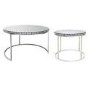 Round Mirrored Coffee Tables with Diamond Gems - Set of 2 - Jade Boutique