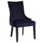 GRADE A1 - Pair of Navy Blue Velvet Dining Chairs with Buttoned Back - Jade Boutique