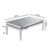 Large Rectangular Mirrored Coffee Table - Jade Boutique