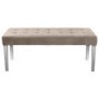 Mink Velvet Dining Bench with Chrome Legs - Seats 2  - Jade Boutique