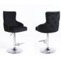 Black Velvet Swivel Bar Stool - Height Adjustable - Jade Boutique