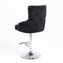 Black Velvet Swivel Bar Stool - Height Adjustable - Jade Boutique