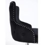 Black Velvet Swivel Bar Stool - Height Adjustable - Jade Boutique