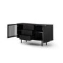 Large Black Wooden Sideboard with Drawers - Jarel