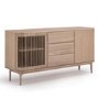 GRADE A1 - Large Light Oak Sideboard with Drawers - Jarel