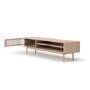 Wide Light Oak TV Stand with Storage - TV's up to 77" - Jarel